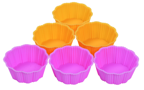 CXBC-6003	Silicone baking cup-  Flower 6pcs set