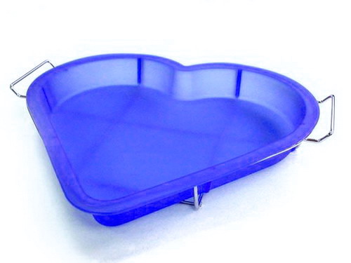 CXKP-3011 Silicone Bakeware - Heart Shape Cake with rack
