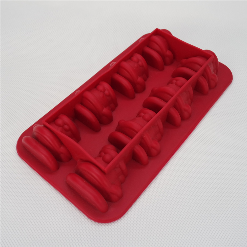 CXIT-5002	Silicone Kitchenware Ice Tray Santa Claus Shape 8-Cup