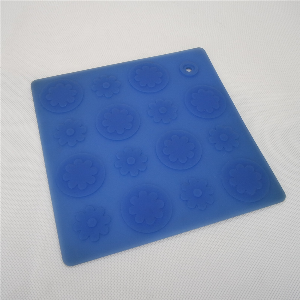 CXRD-1009 Silicone Mat Square Shape With Floral Pattern