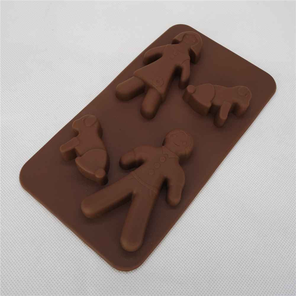 CXCH-004	Silicone chocolate mould-Dog and human