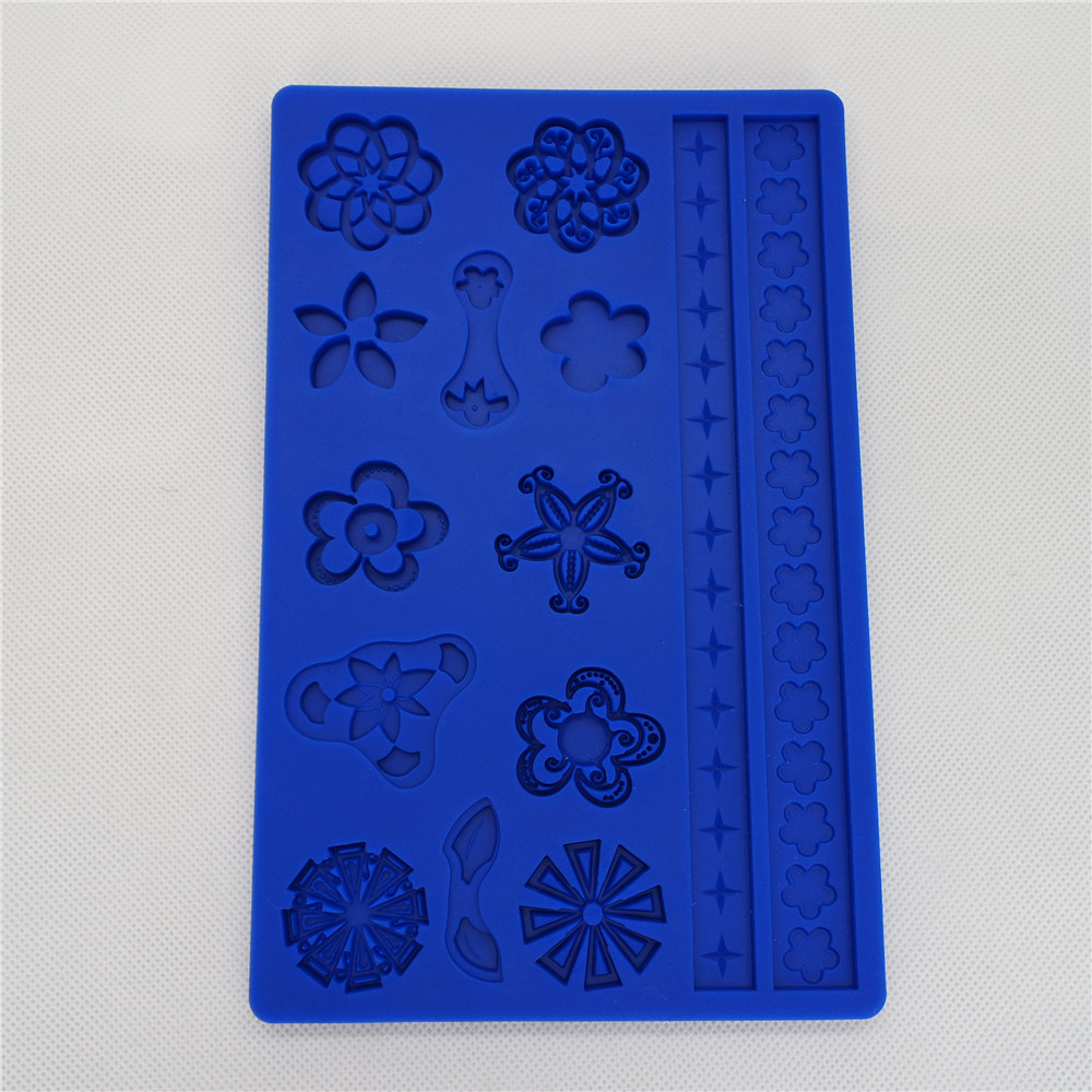 CXRR-006	Silicone Bakeware Tool Cake Decoration Mould Leaf And Flower Design