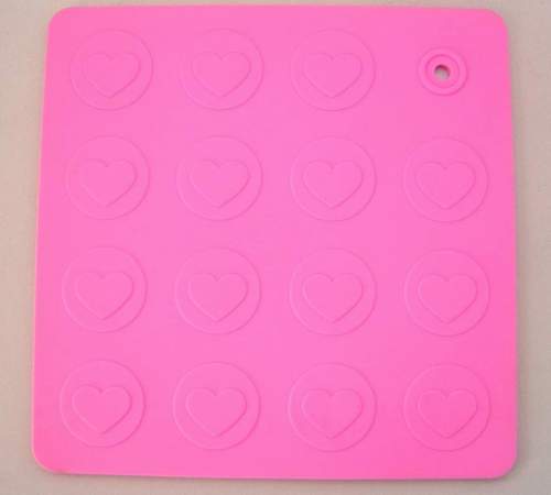 CXRD-1007  Silicone Mat Square Shape With Heart Pattern