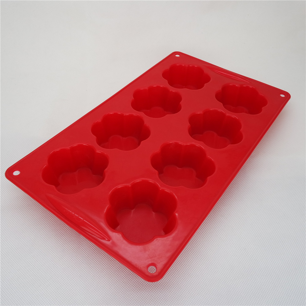 CXDP-004	 Silicone bakeware-8 flower