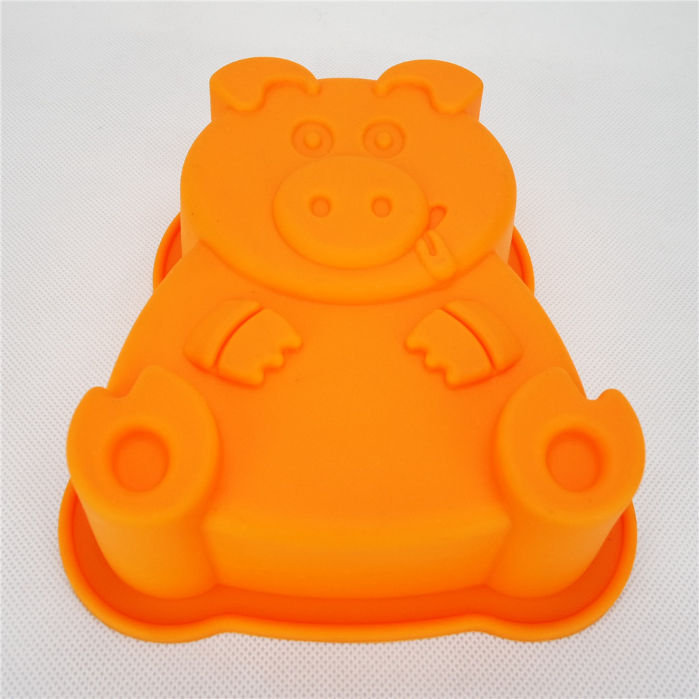 CXAS-005 	Silicone Bakeware Baking Pan Animal Shape Piggy